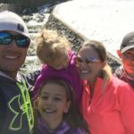 Hiking Family of five in the Grand National forrest paradiso of italy in Cogne